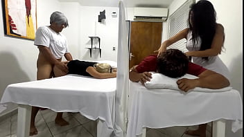 Couple’s Massage Turns Into Wife Getting Fucked Next To Her Husband By Perverted Doctor Ntr Jav