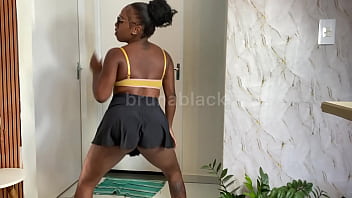Naughty Ebony Girl Caught On Camera Dancing In A Short Skirt And Had To Ride That Raw Dick With Sexy Moves.
