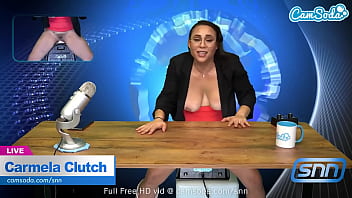 Sizzling News Anchor Milf Fucks Herself Silly On Live Tv With Massive Tits Bouncing